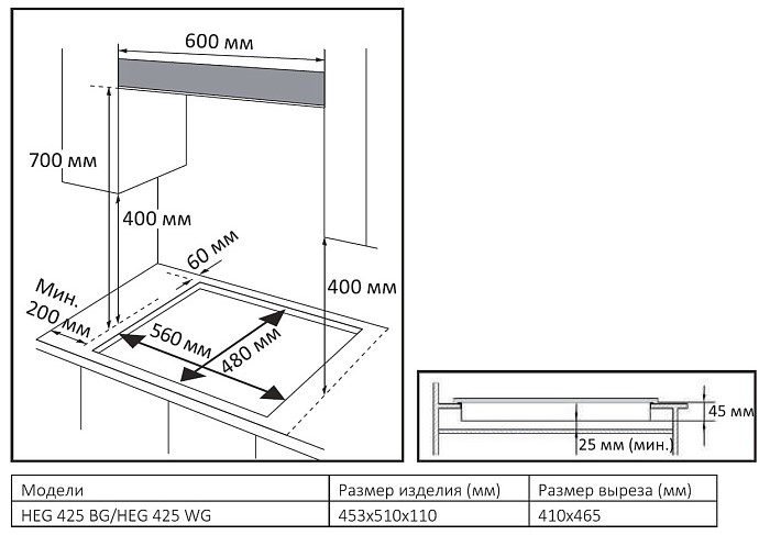 Evelux HEG 425 WG