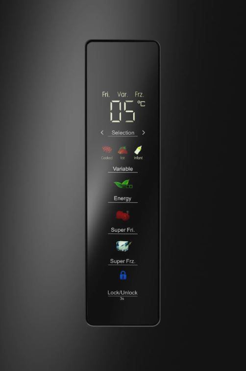 Meferi MFR83BLACK IX TOTAL NO FROST CROSS DOOR COMFORT