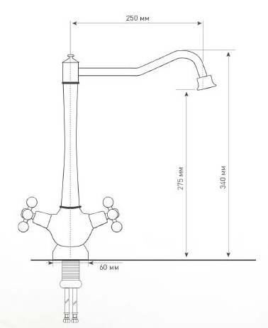 Zigmund & Shtain 2100  смеситель ZS ЗОЛОТО